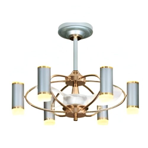 Hot Selling Gold Fandelier Ceiling Fan Light – Modern Retro Design with Remote Control, No Blades