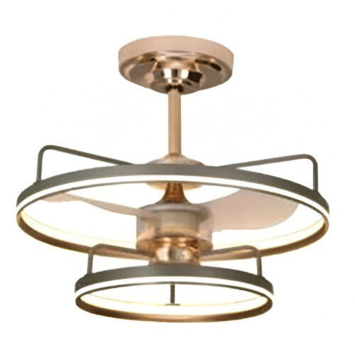 Modern Minimalist Ceiling Fan with Chandelier Light – Indoor Summer Cool Wind Design