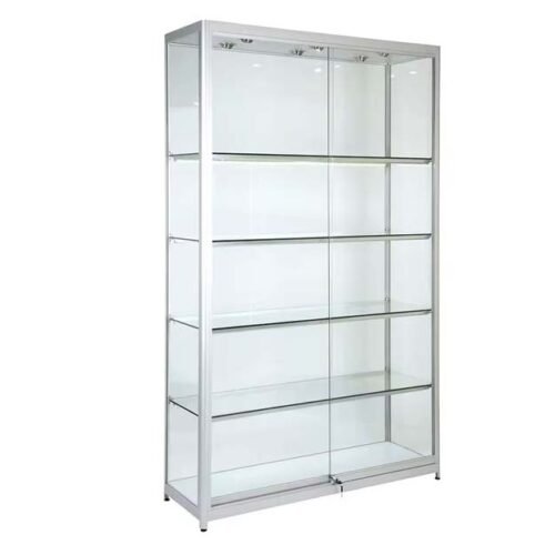 Aluminum Cabinets with Glass Shelves for Wall Mount