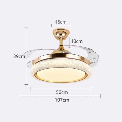 Invisible Ceiling Fan Chandelier With Remote Control