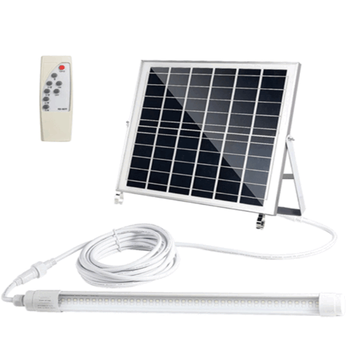Solar LED Lamp with Remote | Fluorescent Light for Indoor & Outdoor Use